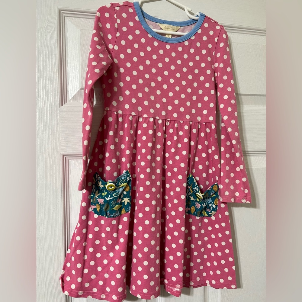 Size 6, Matilda Jane long sleeve polka dot girls dress